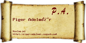 Piger Adelmár névjegykártya